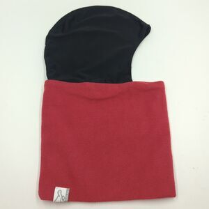 Turtle Fur Balaclava Hood Neck Warmer Red Black Fleece Ski Snowboard